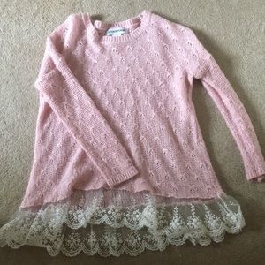 Nordstrom Pink Ruffle Sweater
